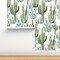 Desert Cactus Greenery Cacti Watercolor Southwestern Boho Nursery Succulents Kid Decor Custom Removable Wallpaper by Spoonflower Peel & Stick Wallpaper 2FT Wide
